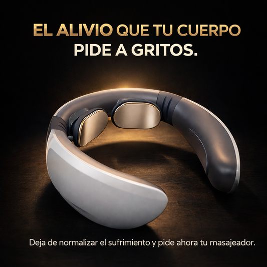 AuraRelax™ | Masajeador Cervical Inteligente EMS con Calor Terapéutico